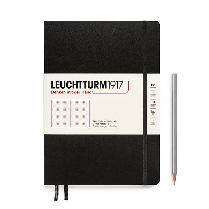 LEUCHTTURM1917 Notebook Dotted Hardcover B5 Black